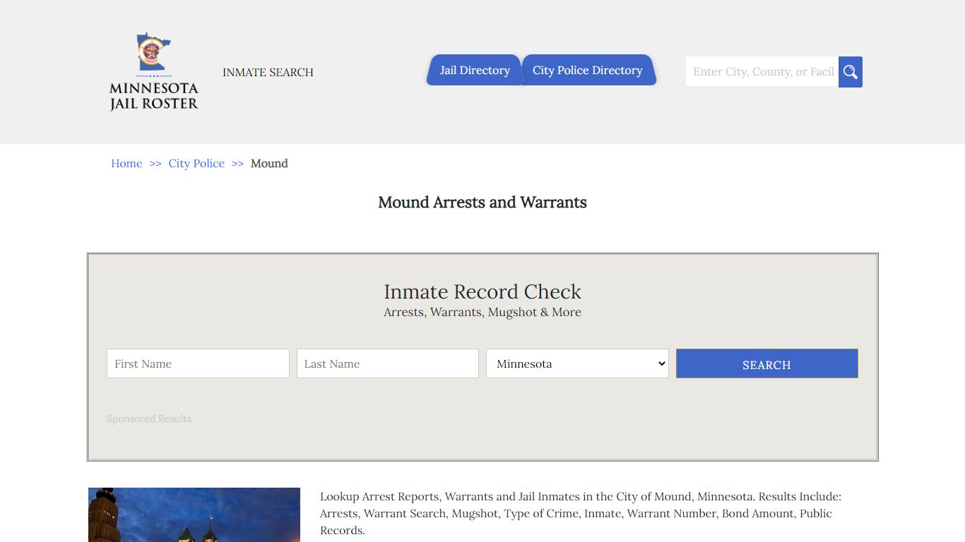 Mound Arrests and Warrants | Jail Roster Search